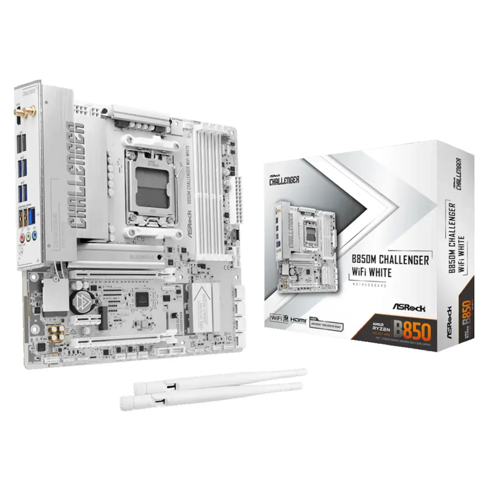 Материнская плата ASRock B850M Challenger WIFI White s-AM5 B850 UA