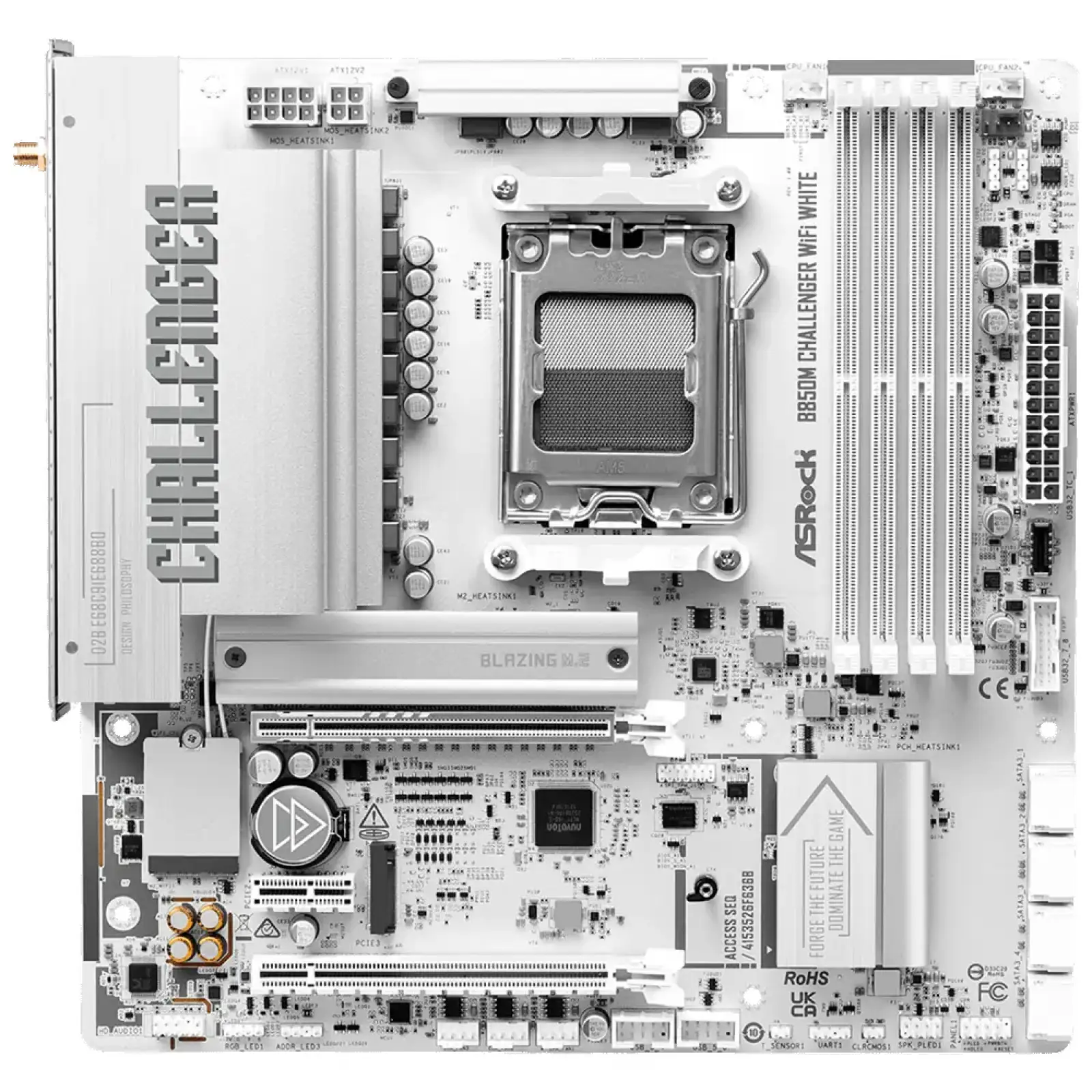 Материнская плата ASRock B850M Challenger WIFI White s-AM5 B850 UA