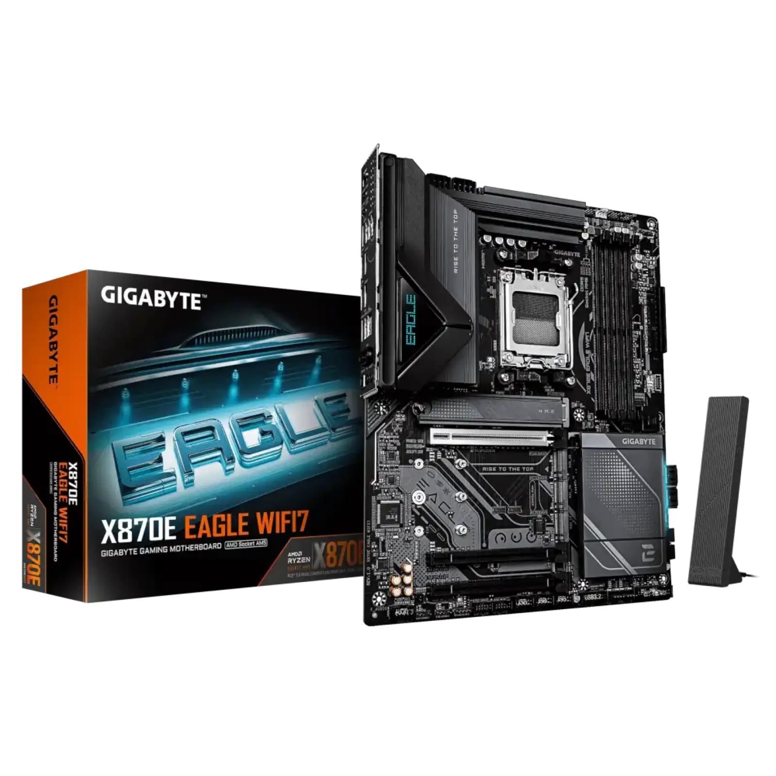Материнская плата GIGABYTE sAM5 AMD X870E HDMI/2xUSB4 4xM.2 5GbE LAN mATX X870E EAGLE WIFI7 UA