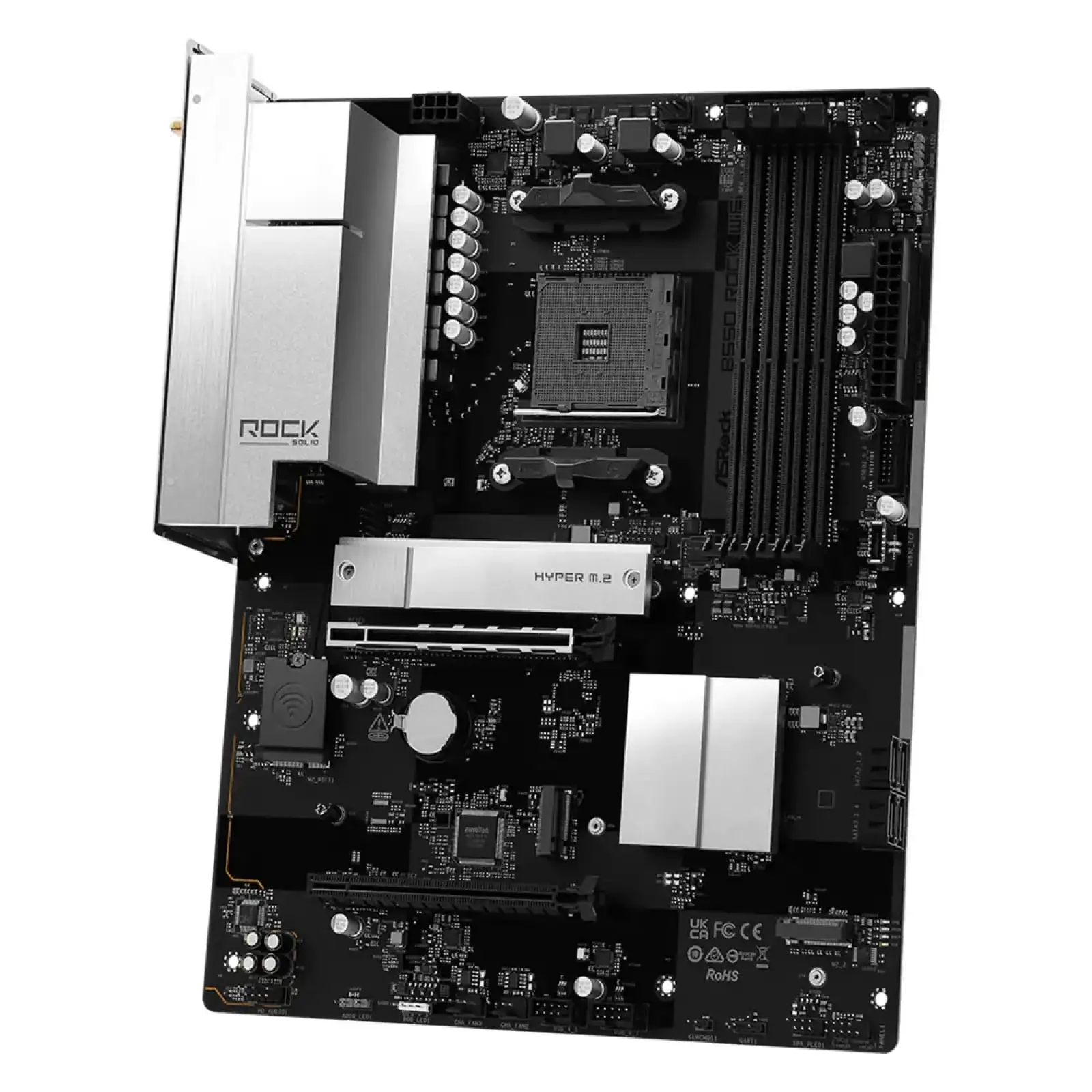 Материнская плата ASROCK AMD AM4 B550 4xDDR4 HDMI 3xM.2 2.5GbE Lan ATX B550 ROCK WIFI UA