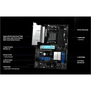 Материнская плата ASROCK AMD AM4 B550 4xDDR4 HDMI 3xM.2 2.5GbE Lan ATX B550 ROCK WIFI UA
