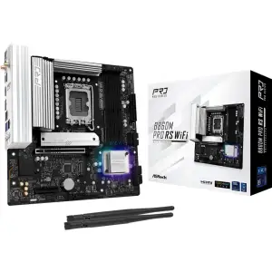 Материнская плата ASROCK s1851 Intel B860 4xDDR5 DP/HDMI 3xM.2 2.5GbE LAN mATX B860M PRO RS WIFI UA