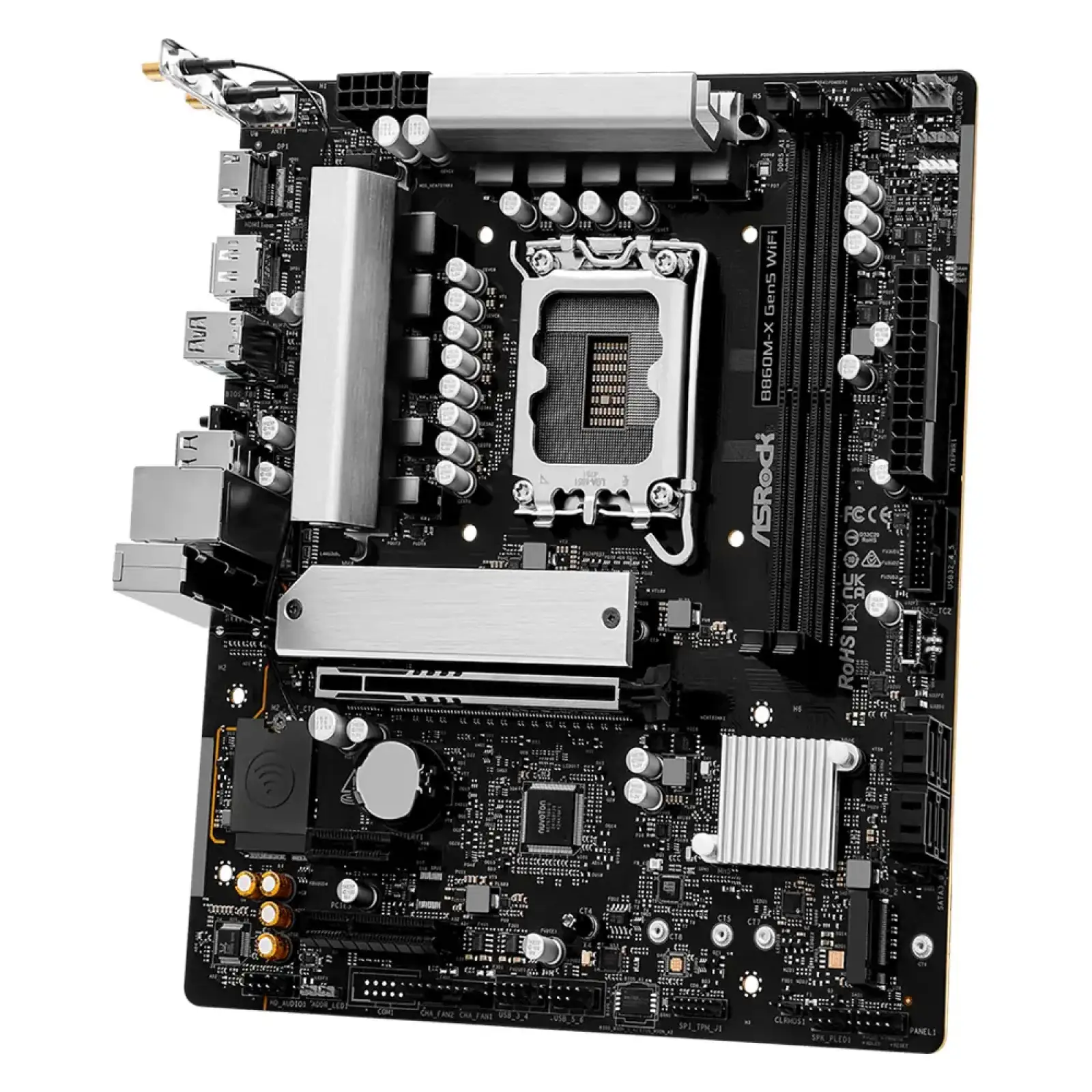 Материнська плата ASROCK s1851 Intel B860 2xDDR5 DP/HDMI 2xM.2 2.5GbE LAN mATX B860M-X GEN5 WIFI UA