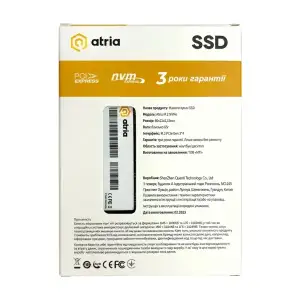 SSD накопитель ATRIA M.2 128GB X500S NVMe PCIe 3.0 NVMe ATNVMX500S/128 UA