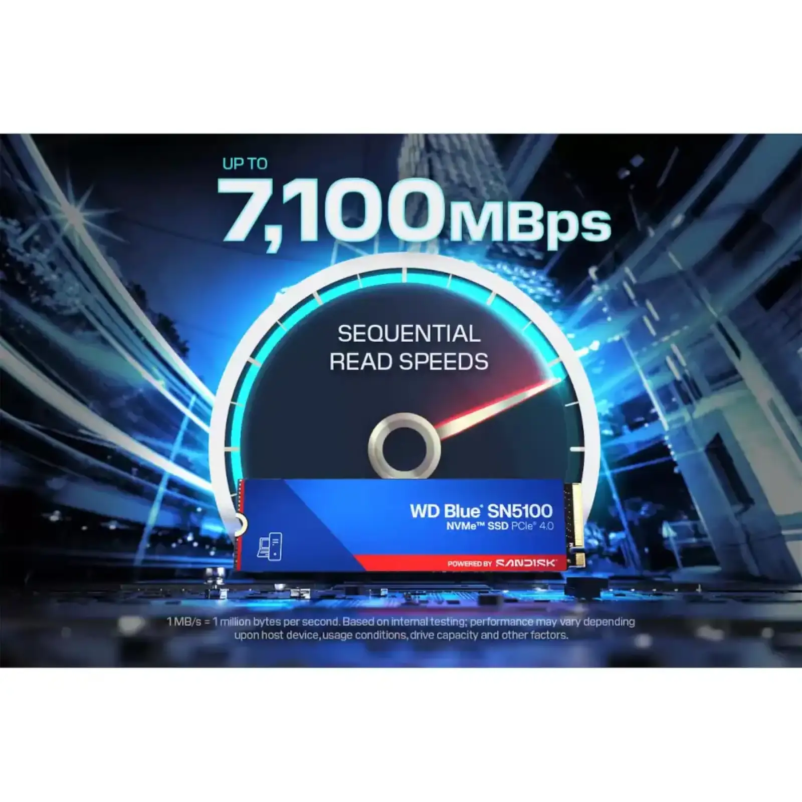 SSD накопичувач WESTERN DIGITAL SSD WD Blue 1Tb SN5100 NVMe WDS100T5B0E UA