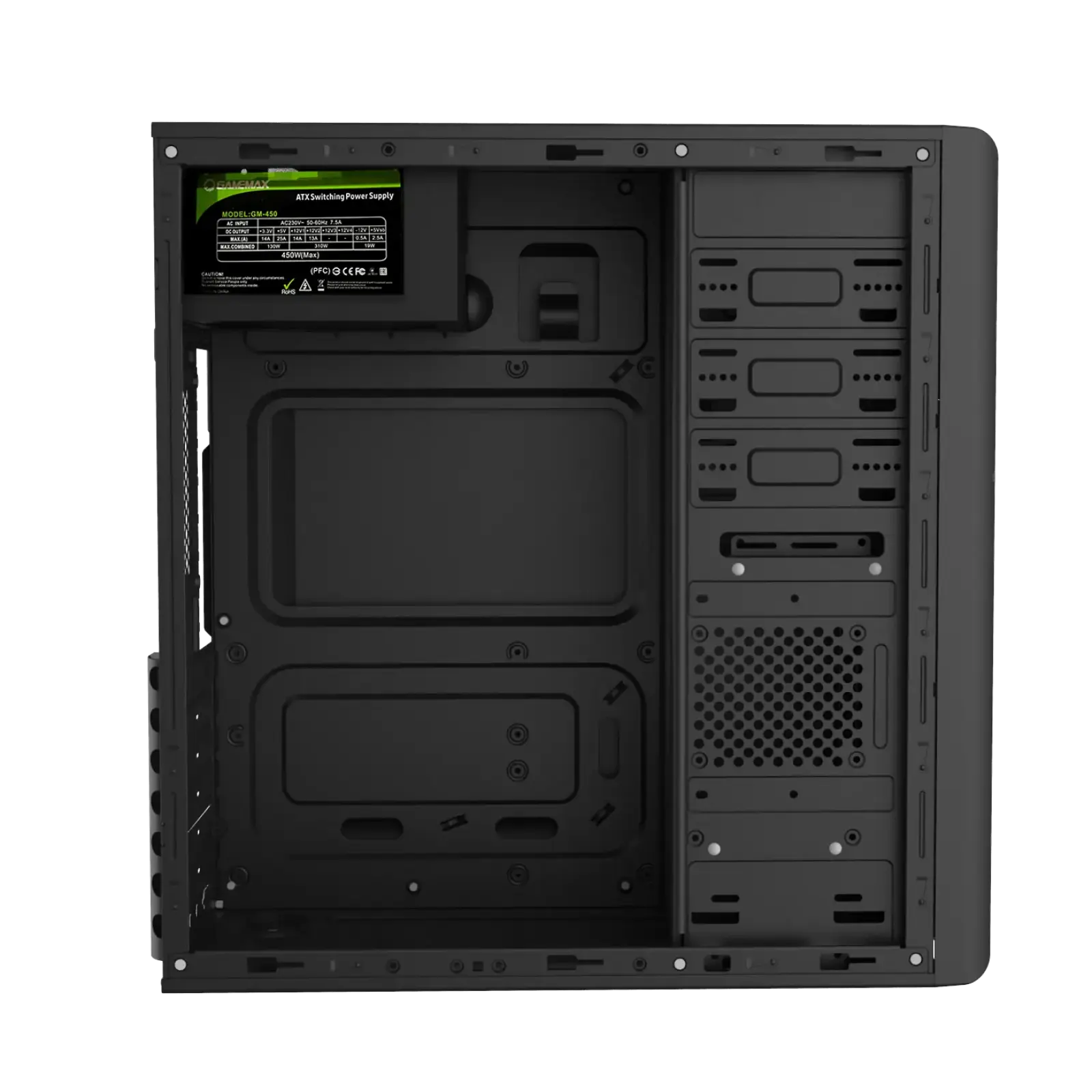 Корпус GAMEMAX ATX с блоком питания GM-450 MT515-450W UA