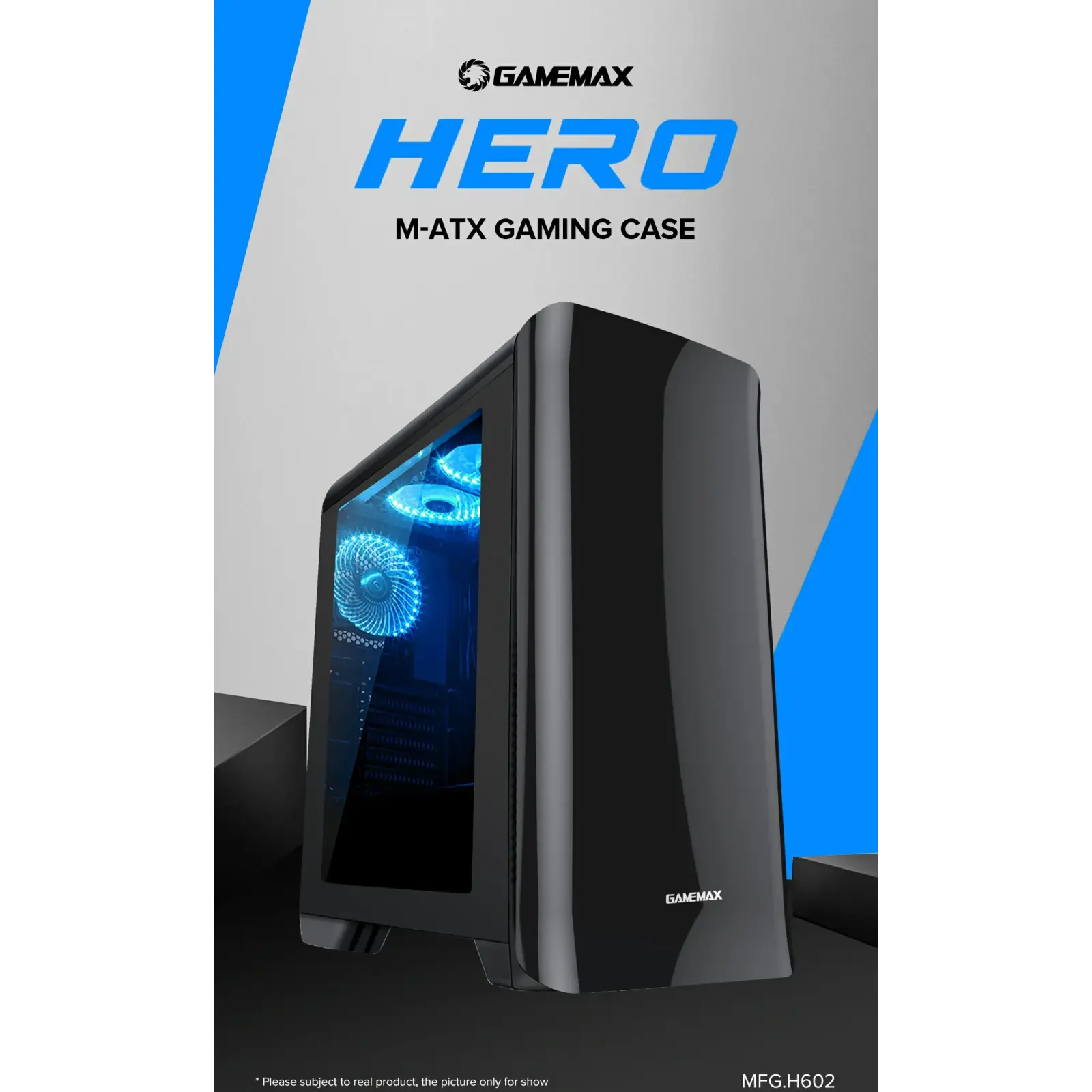Корпус GAMEMAX Micro ATX без блока живлення H602-BK UA