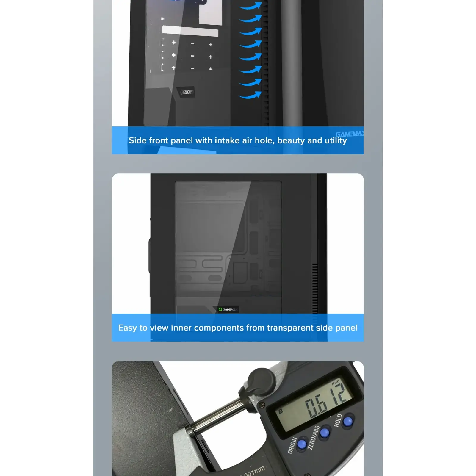 Корпус GAMEMAX Micro ATX без блока живлення H602-BK UA