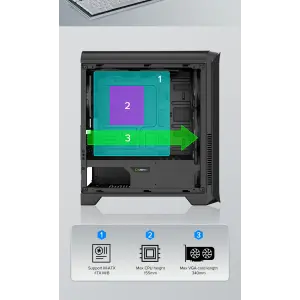 Корпус GAMEMAX Micro ATX без блока живлення H602-BK UA