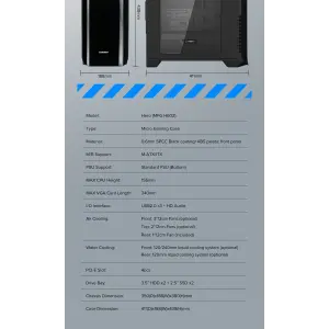 Корпус GAMEMAX Micro ATX без блока живлення H602-BK UA