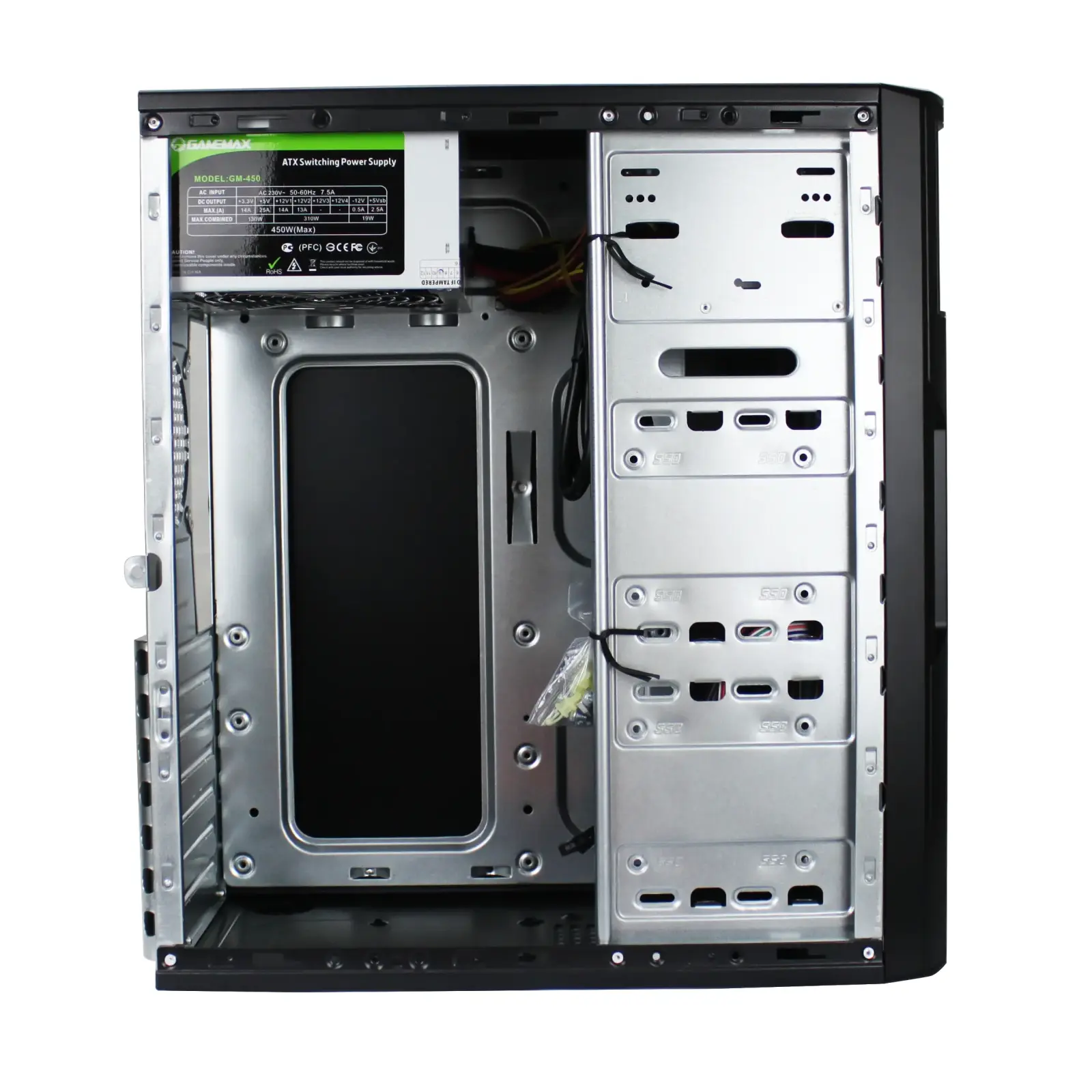 Корпус GAMEMAX ATX З БЛОКОМ ЖИВЛЕННЯ GM-450 ET-210-450W UA