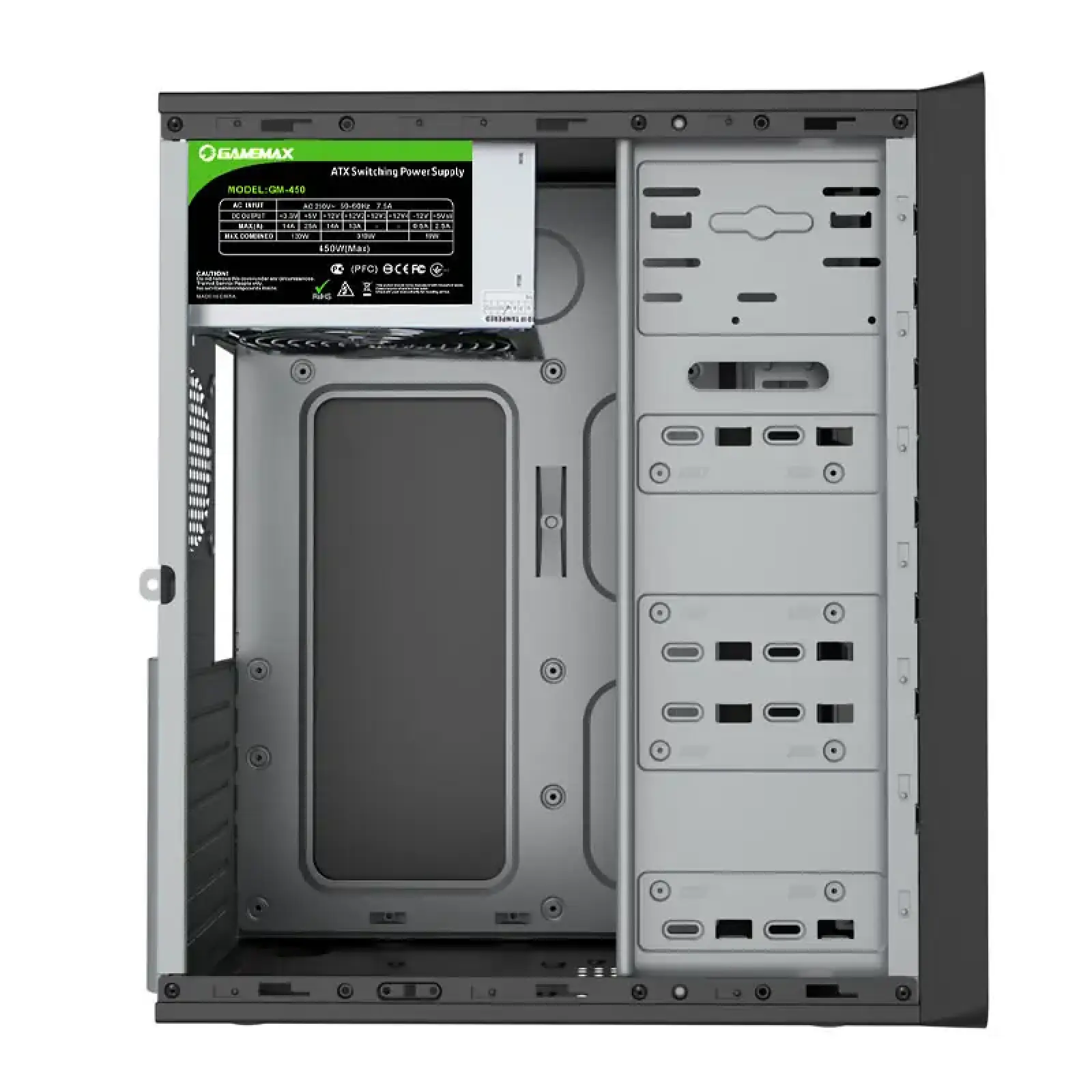 Корпус GAMEMAX ATX с блоком питания GM-450 ET-209-450 UA