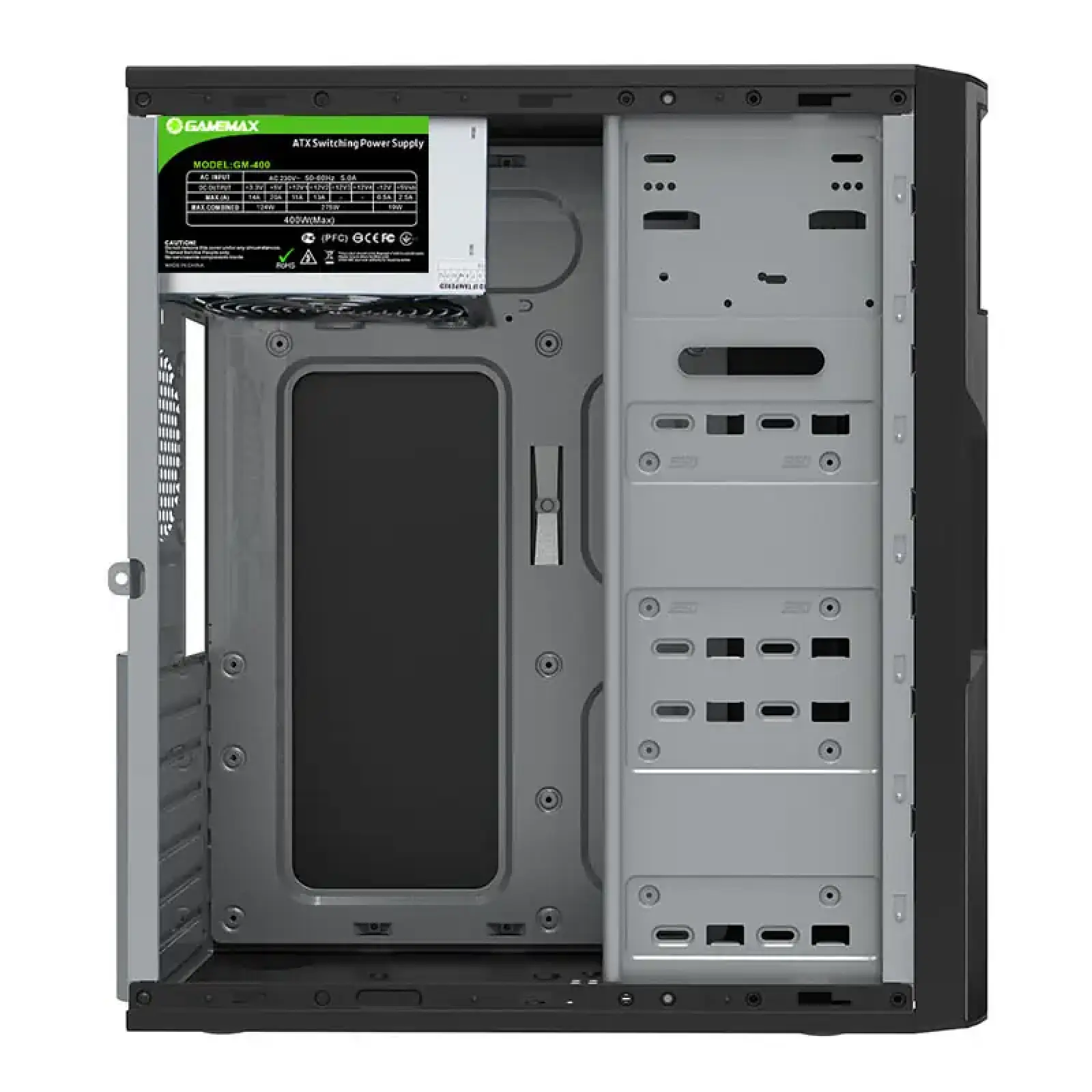 Корпус GAMEMAX ATX с блоком питания GM-400-8cm ET-211-400 UA