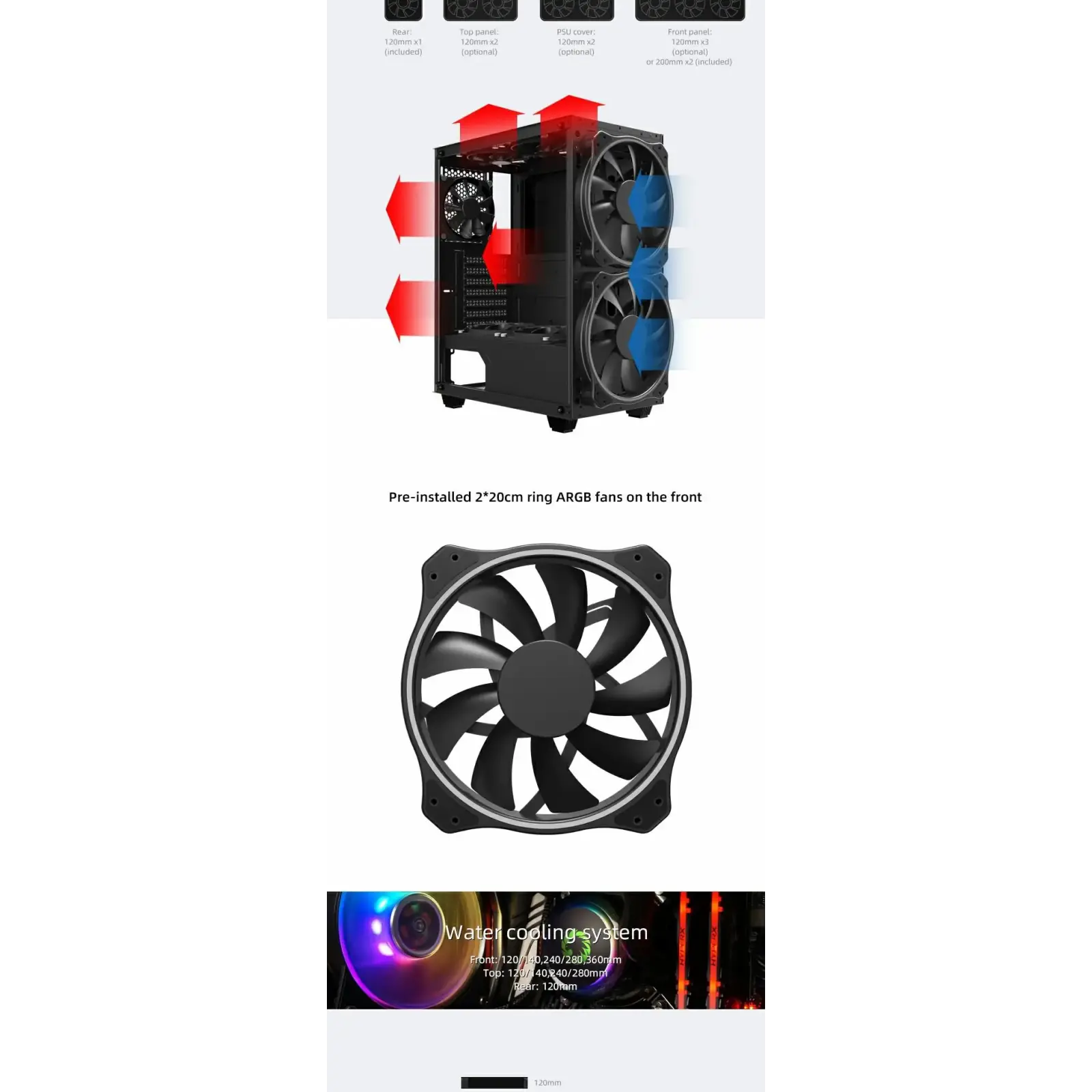 Корпус GAMEMAX ATX без БЖ Black Hole UA