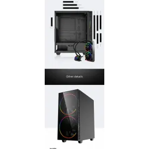 Корпус GAMEMAX ATX без БЖ Black Hole UA