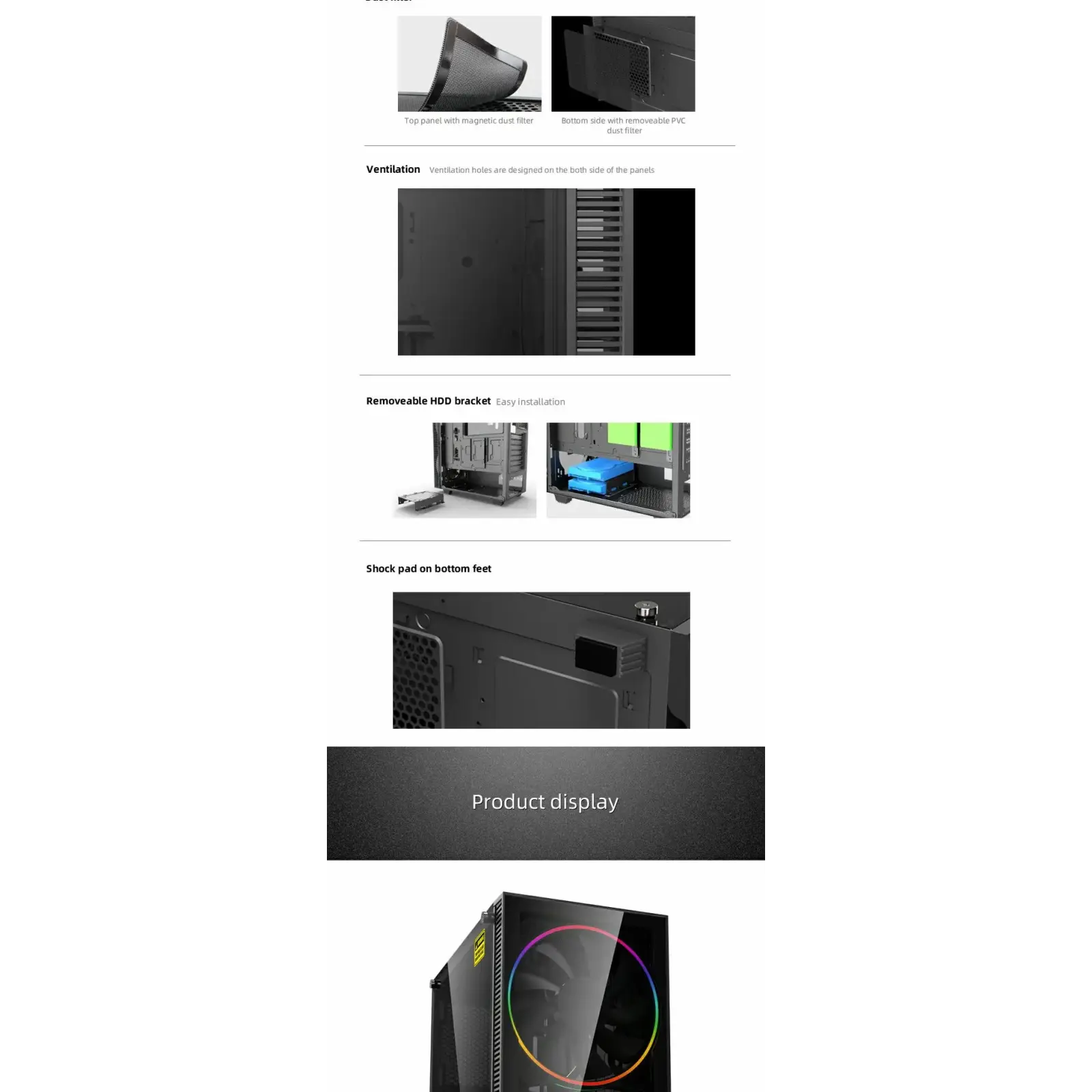 Корпус GAMEMAX ATX без БЖ Black Hole UA