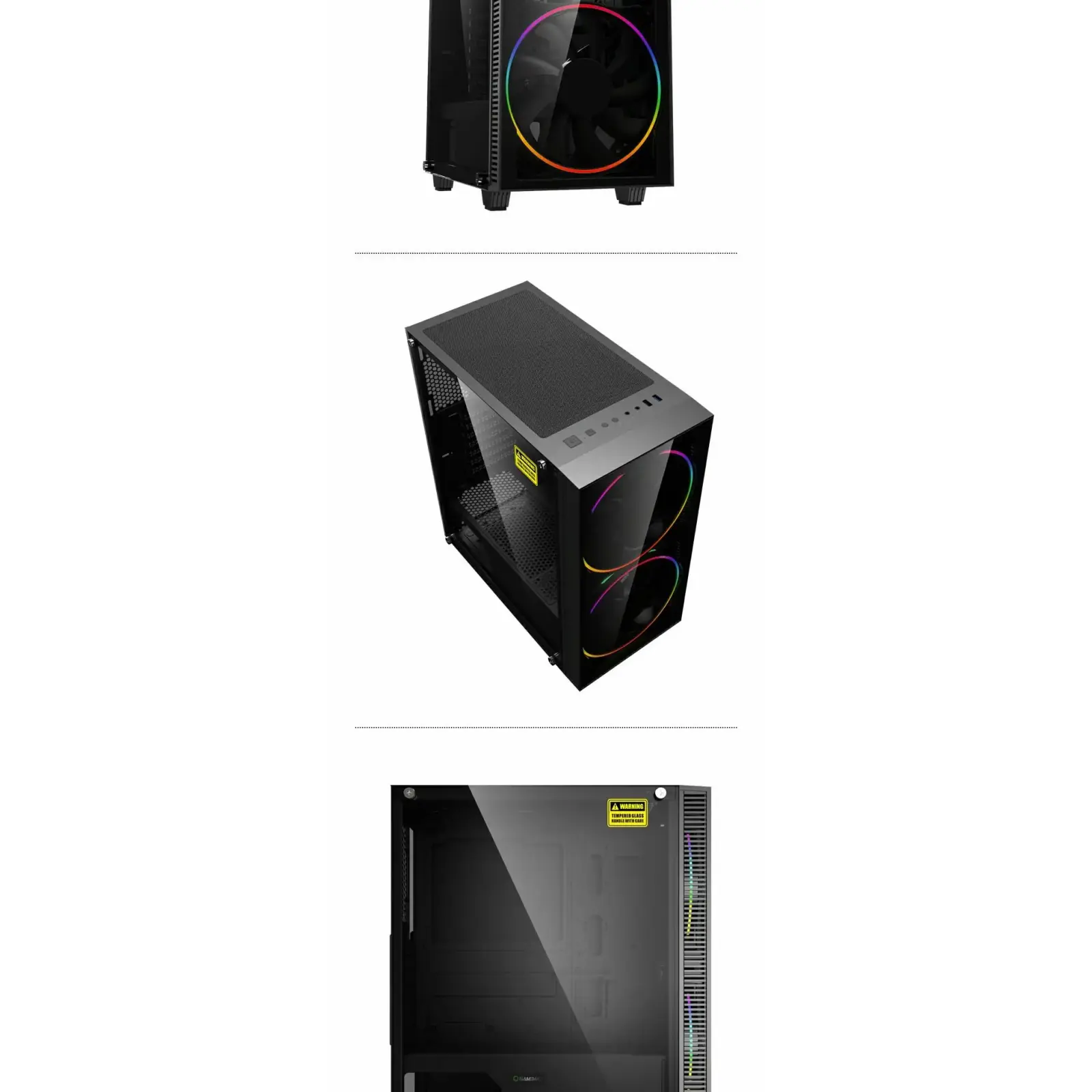 Корпус GAMEMAX ATX без БЖ Black Hole UA