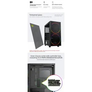 Корпус GAMEMAX ATX без БЖ Black Hole UA