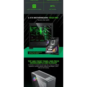 Корпус GAMEMAX E- ATX Full Tower без блока живлення VEGA PRO GY UA