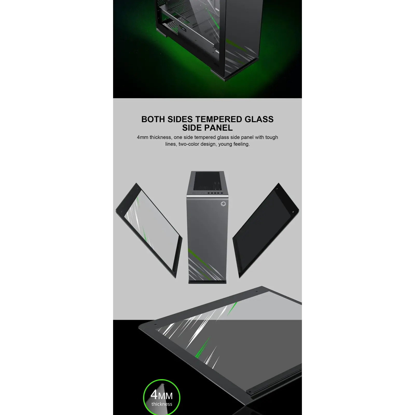 Корпус GAMEMAX E- ATX Full Tower без блока питания VEGA PRO GY UA