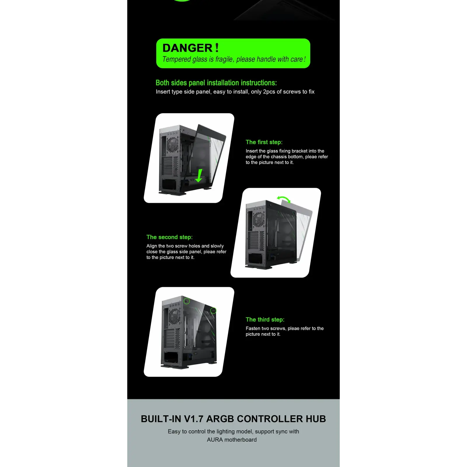 Корпус GAMEMAX E- ATX Full Tower без блока питания VEGA PRO GY UA