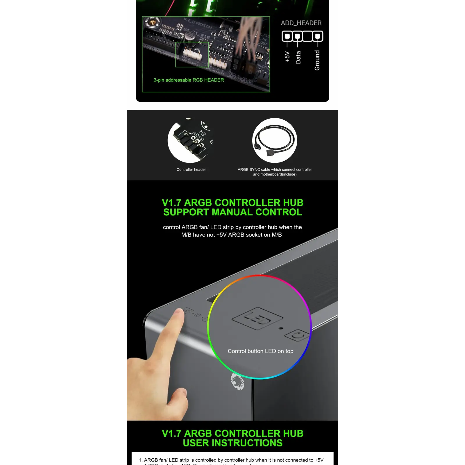 Корпус GAMEMAX E- ATX Full Tower без блока питания VEGA PRO GY UA