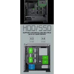 Корпус GAMEMAX E- ATX Full Tower без блока живлення VEGA PRO GY UA