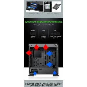 Корпус GAMEMAX E- ATX Full Tower без блока живлення VEGA PRO GY UA