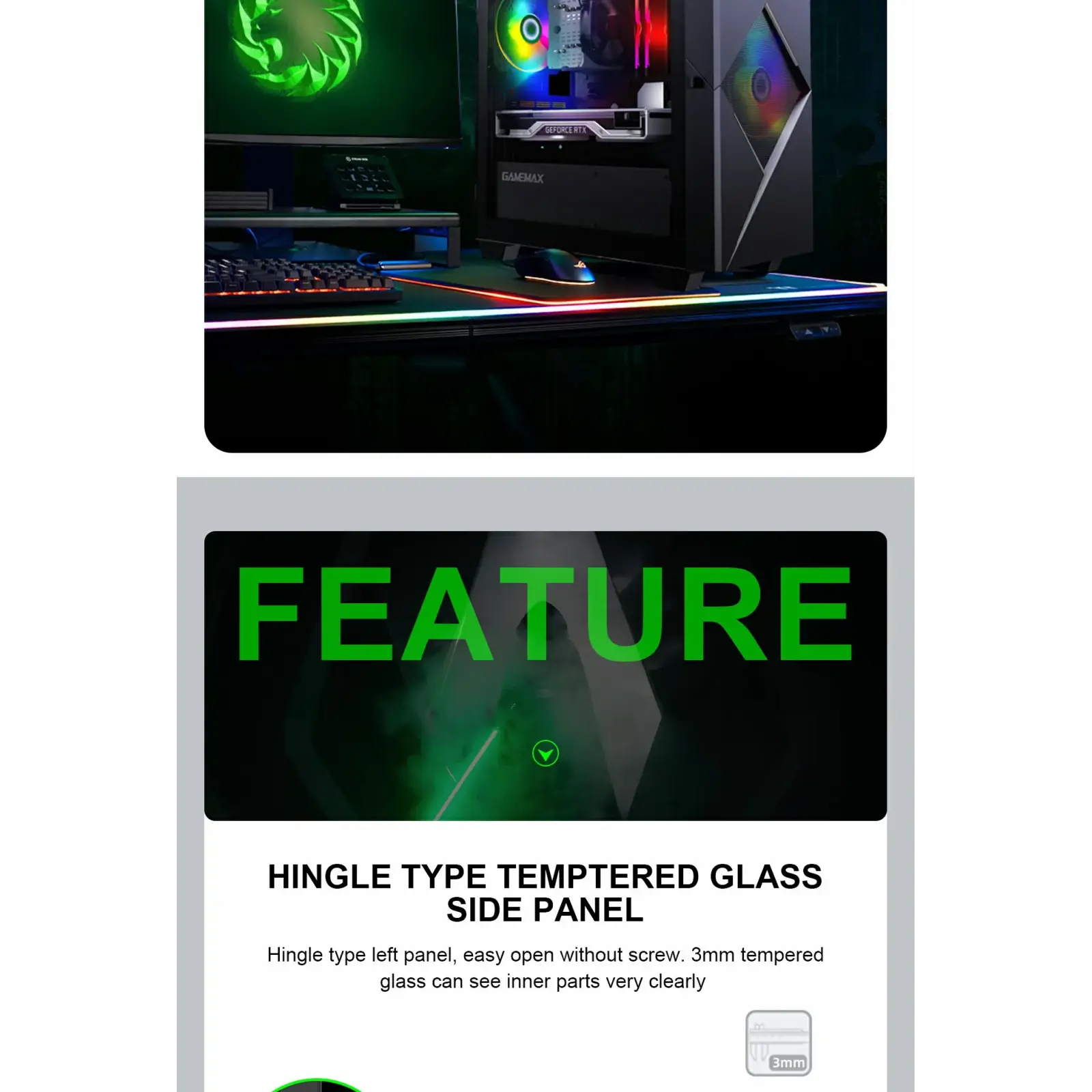 Корпус GAMEMAX комп'ютерний Micro ATX без блока живлення icro Gaming Mini Tower Cyclops BG UA