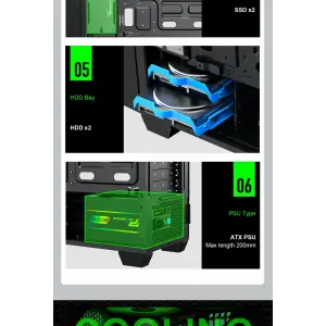 Корпус GameMax Cyclops BG Без БЖ UA