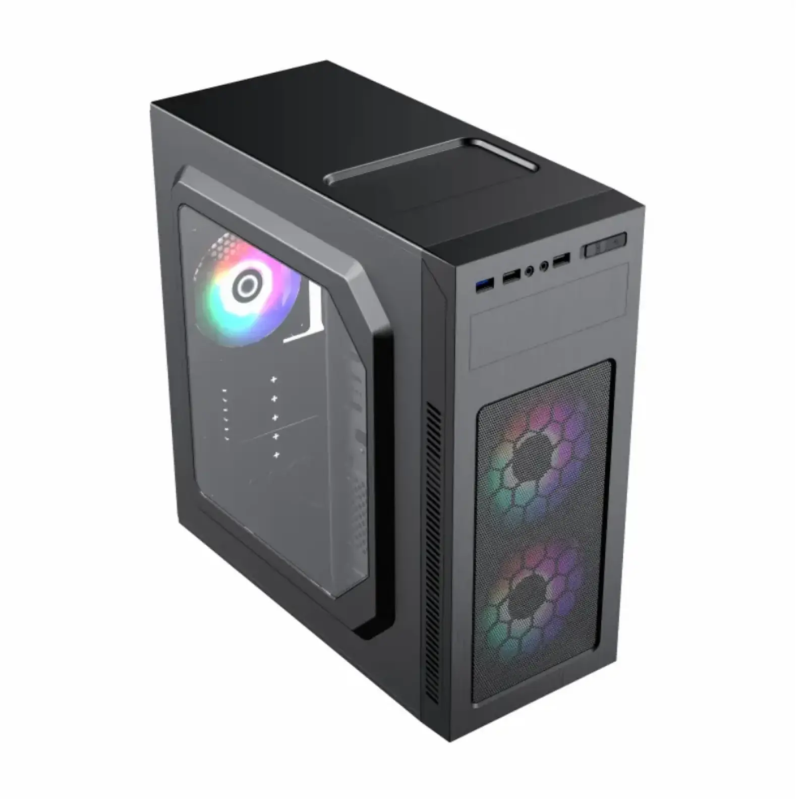 Корпус GAMEMAX комп'ютерний Midi Tower без блока живлення ATX, Micro ATX, Mini ITX;2usb 3.0+1Type-C MT525-2U3TYC-3FAN UA