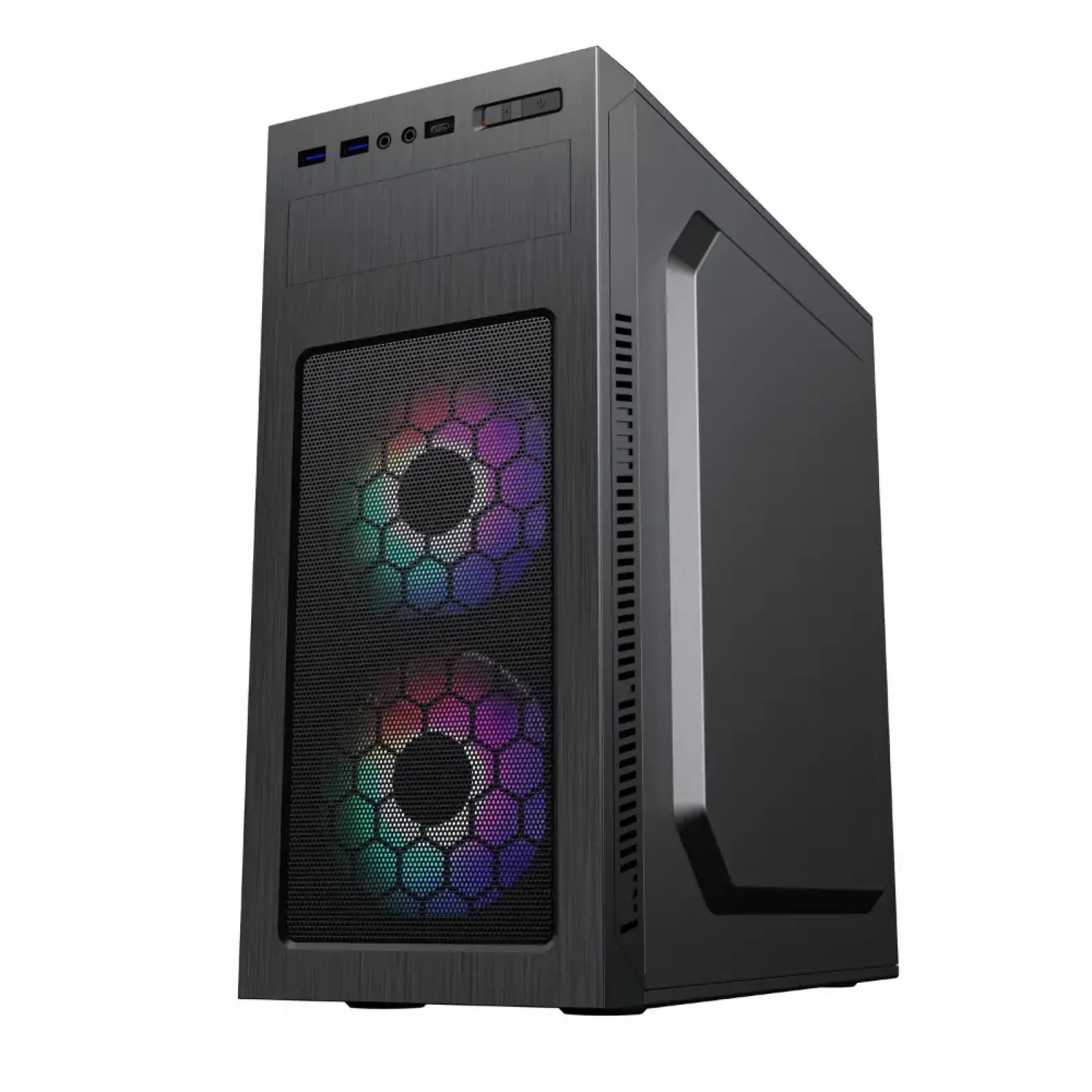Корпус GAMEMAX комп'ютерний Midi Tower з блоком живлення ATX, Micro ATX, Mini ITX ;GM-500B;2usb 3.0+1Type-C MT525-2U3TYC-500B UA