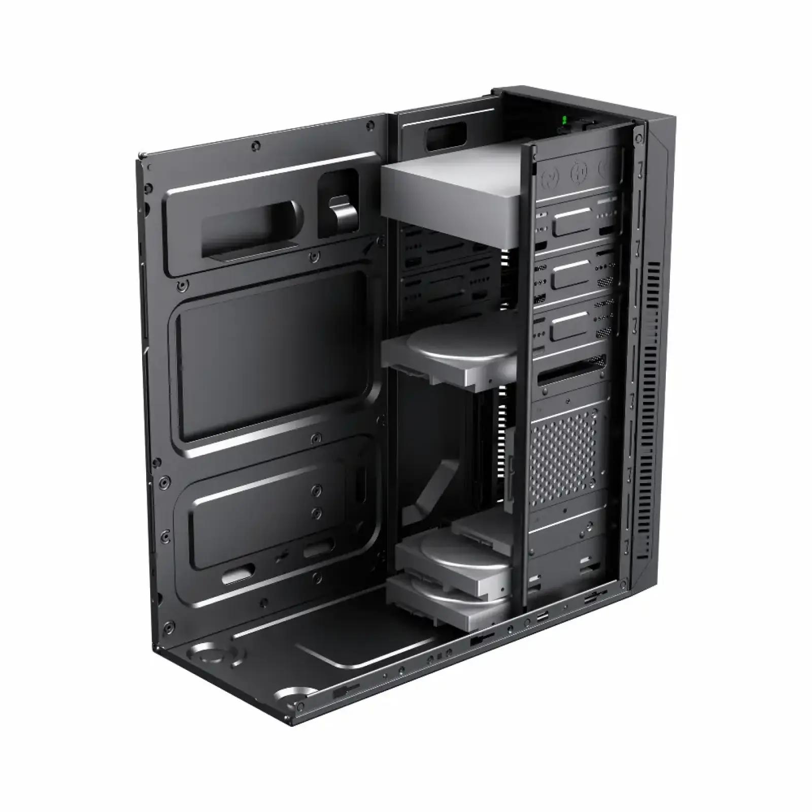 Корпус GAMEMAX комп'ютерний Midi Tower з блоком живлення ATX, Micro ATX, Mini ITX ;GM-500B;2usb 3.0+1Type-C MT525-2U3TYC-500B UA