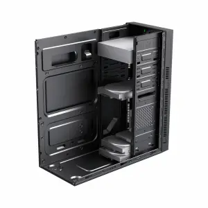 Корпус GAMEMAX комп'ютерний Midi Tower з блоком живлення ATX, Micro ATX, Mini ITX ;GM-500B;2usb 3.0+1Type-C MT525-2U3TYC-500B UA