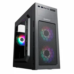 Корпус GAMEMAX комп'ютерний Midi Tower з блоком живлення ATX, Micro ATX, Mini ITX ;GM-500B;2usb 3.0+1Type-C MT525-2U3TYC-500B UA