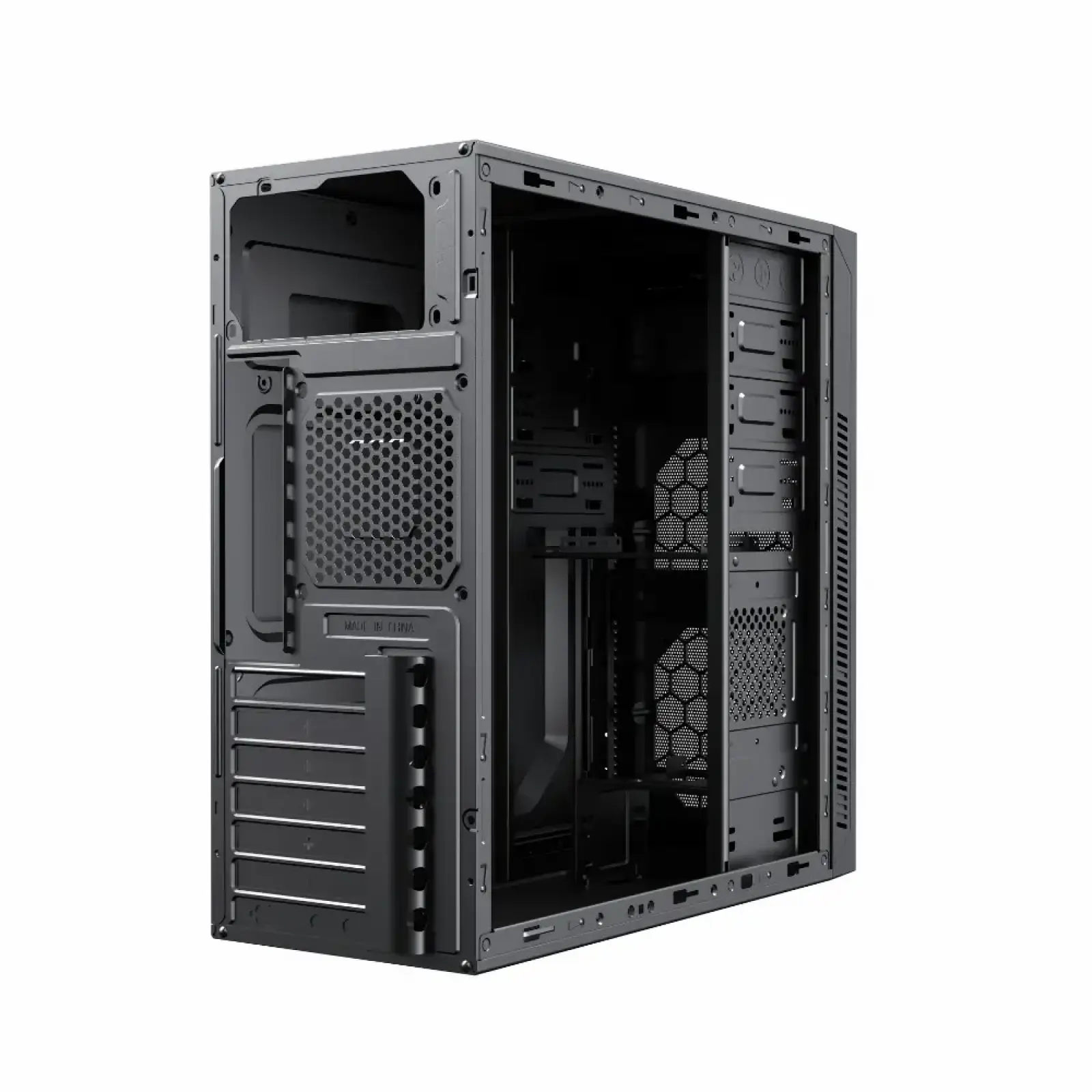 Корпус GAMEMAX комп'ютерний Midi Tower з блоком живлення ATX, Micro ATX, Mini ITX ;GM-500B;2usb 3.0+1Type-C MT525-2U3TYC-500B UA
