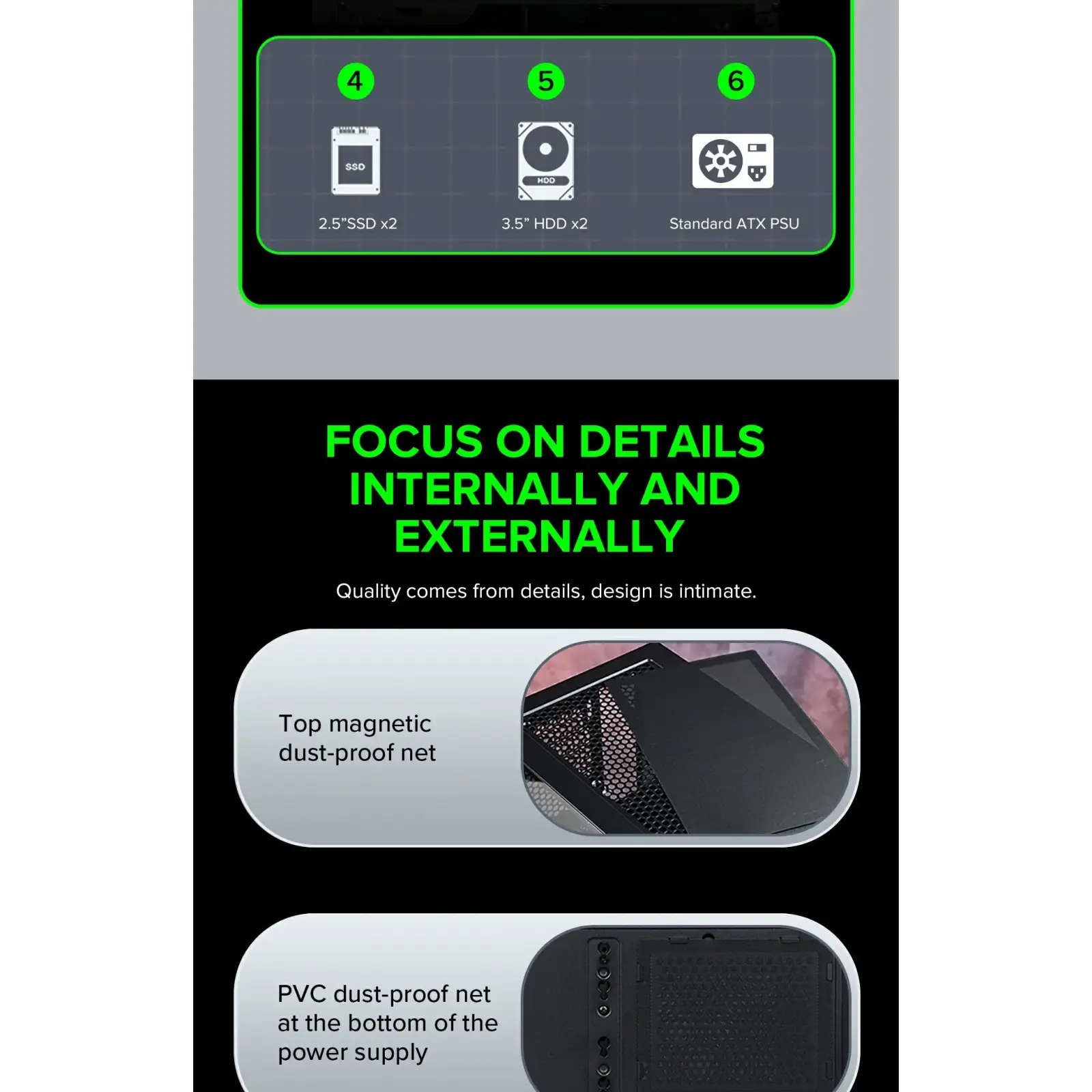 Корпус GAMEMAX Micro ATX без блока живлення ini Tower M60 Black UA