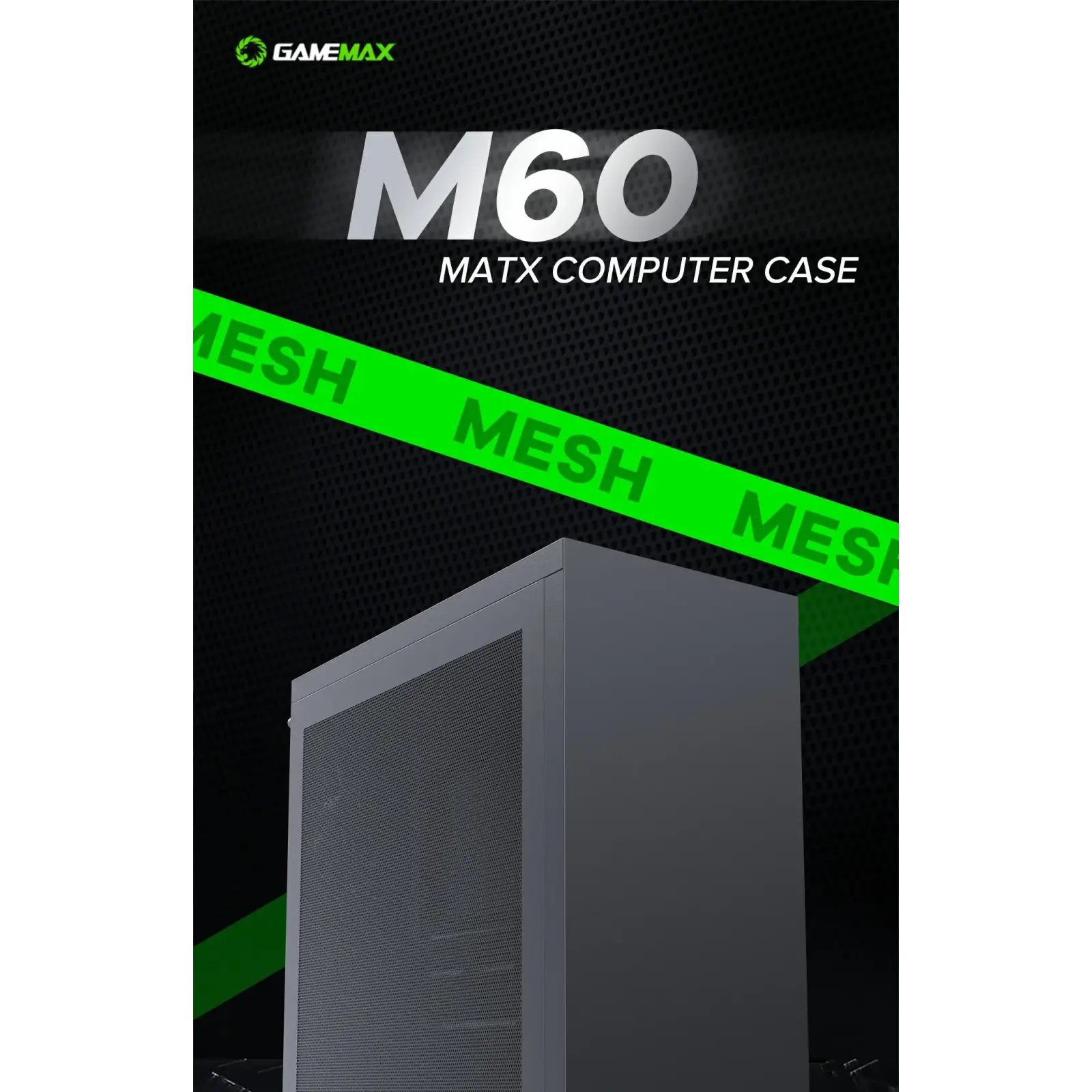 Корпус GAMEMAX Micro ATX без блока живлення ini Tower M60 Black UA