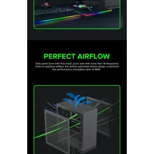 Корпус GAMEMAX Micro ATX без блока живлення ini Tower M60 Black UA