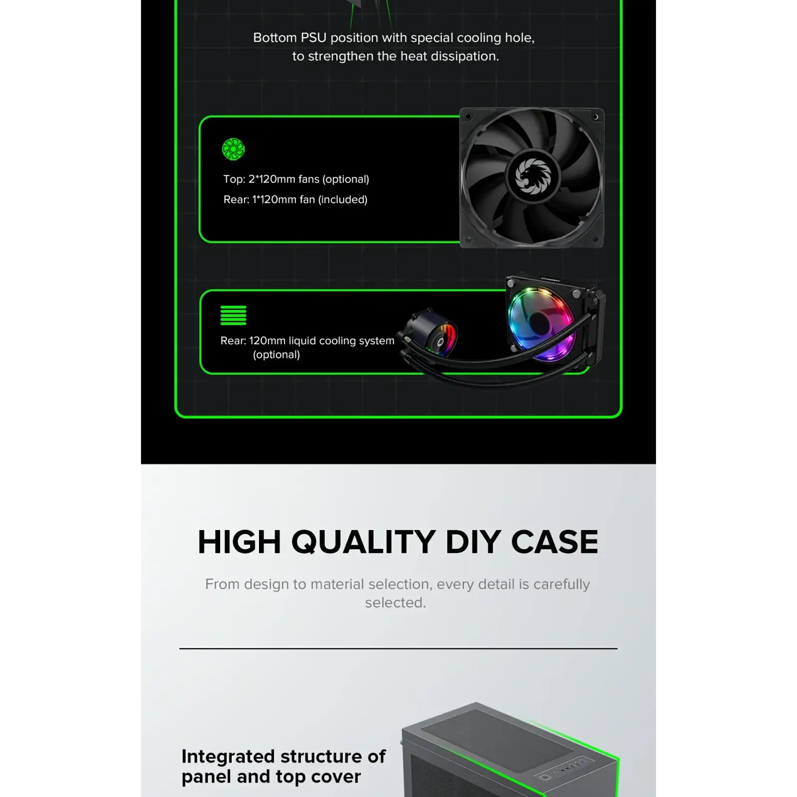 Корпус GAMEMAX Micro ATX без блока живлення ini Tower M60 Black UA