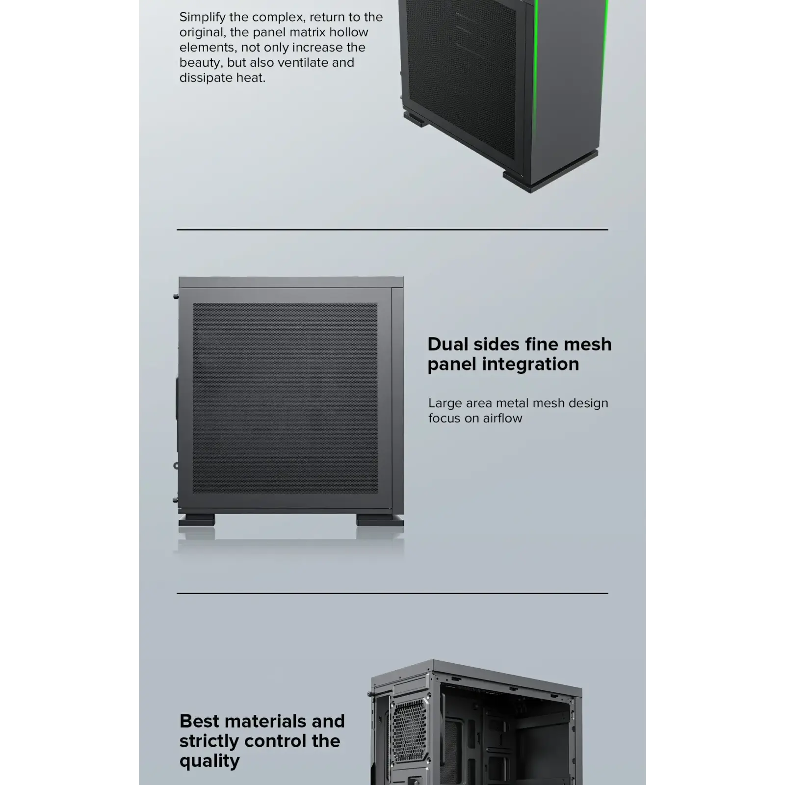 Корпус GAMEMAX Micro ATX без блока живлення ini Tower M60 Black UA