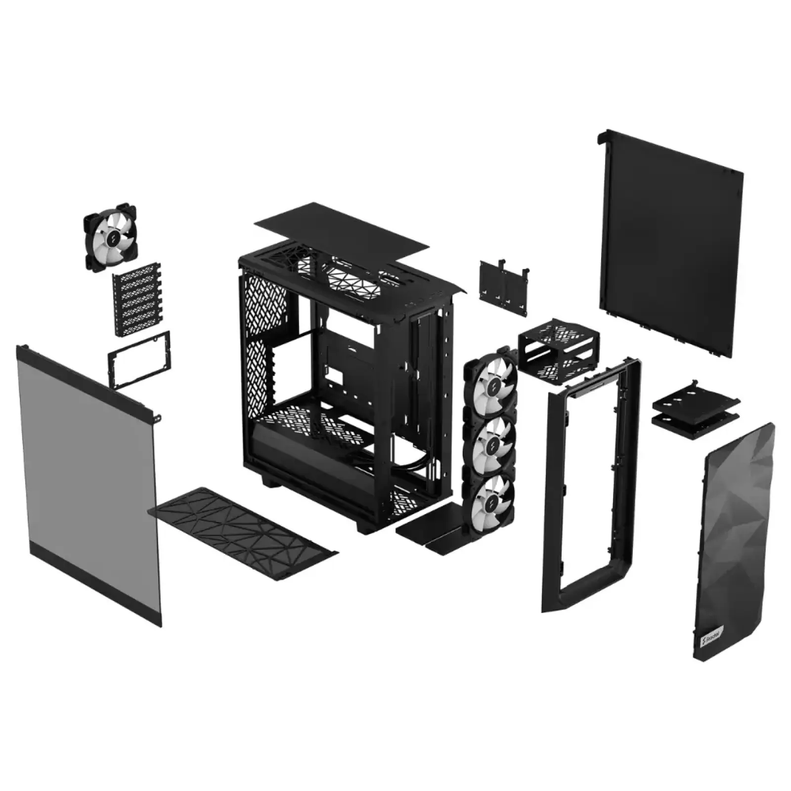 Корпус Fractal Design Meshify 2 Compact Lite RGB Black Без БП (FD-C-MEL2C-05) UA