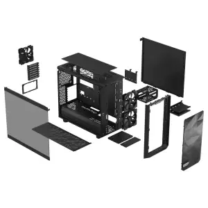 Корпус Fractal Design Meshify 2 Lite TG Light Black Без БП (FD-C-MEL2A-03) UA