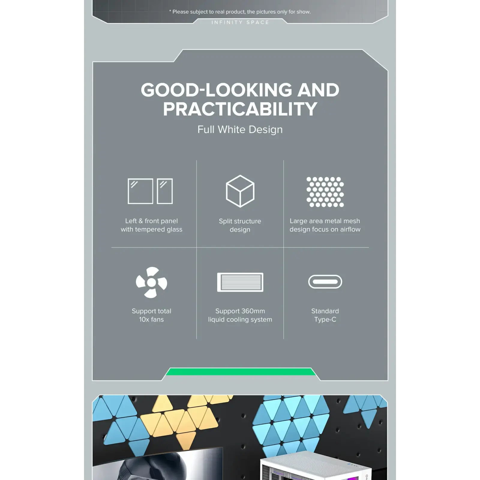 Корпус Gamemax Infinity White б/БП UA