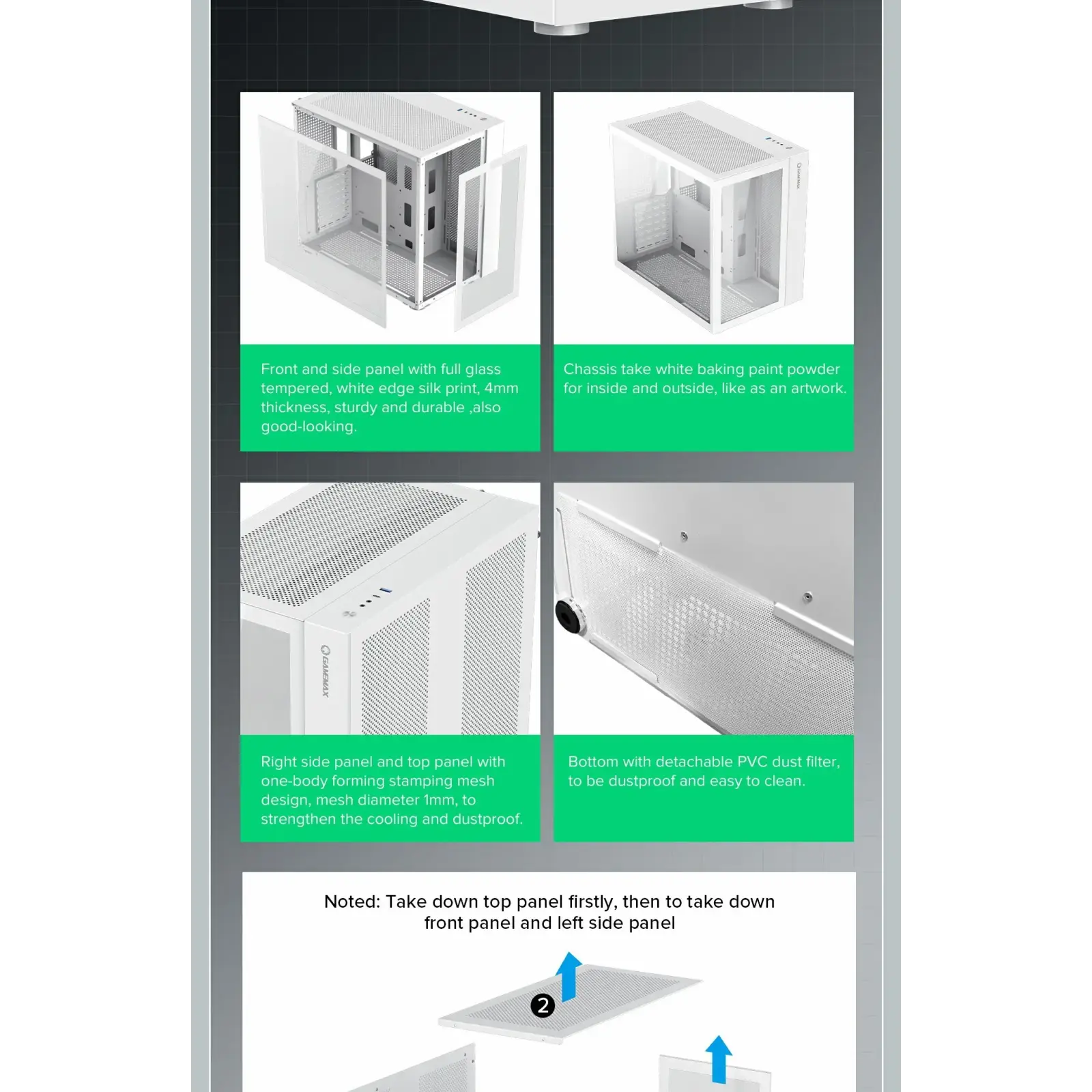 Корпус Gamemax Infinity White б/БП UA