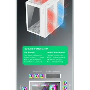 Корпус Gamemax Infinity White б/БП UA