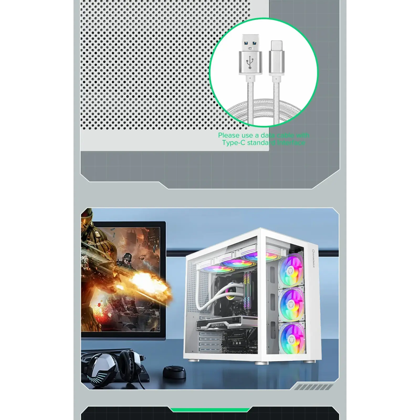 Корпус Gamemax Infinity White б/БП UA