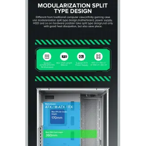 Корпус Gamemax Infinity White б/БП UA