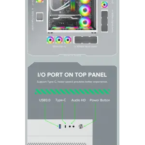 Корпус Gamemax Infinity White б/БП UA