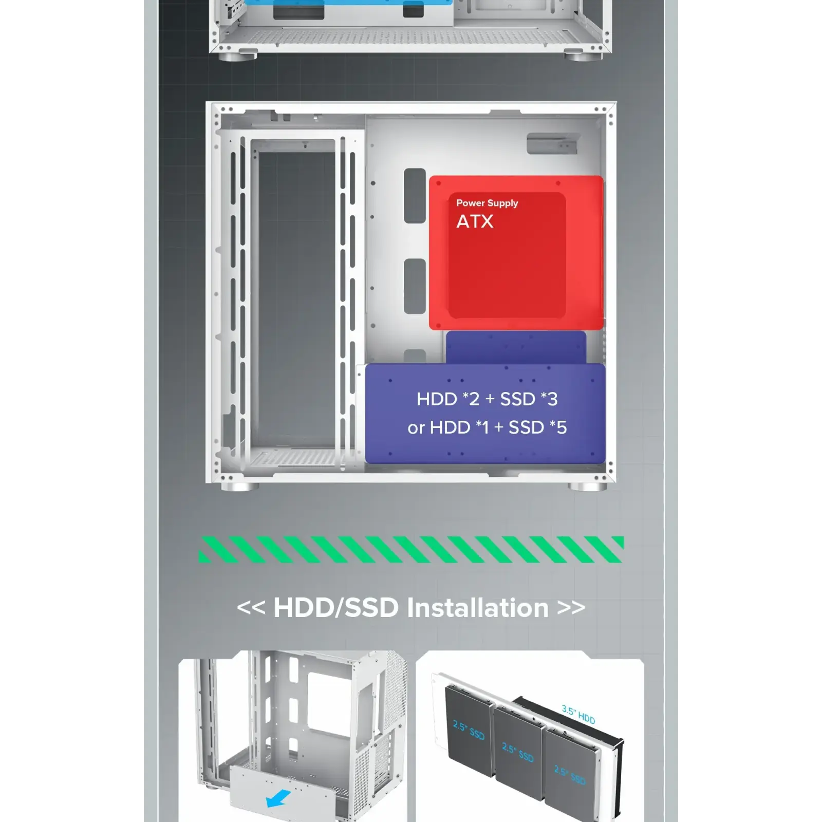 Корпус Gamemax Infinity White б/БП UA